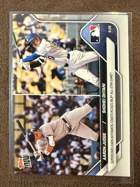 Aaron Judge / Shohei Ohtani - 2025 Topps Now - Card 353 (PR: 4,521) - Dodgers