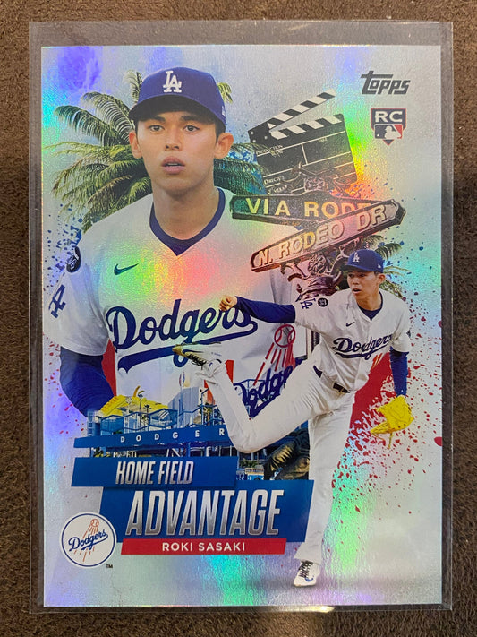 Roki Sasaki - 2025 Topps Update - Rookie Home Field Advantage - Dodgers