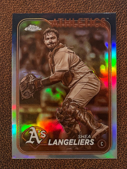 Shea Langeliers - 2024 Topps Chrome - Sepia Refractor - Athletics