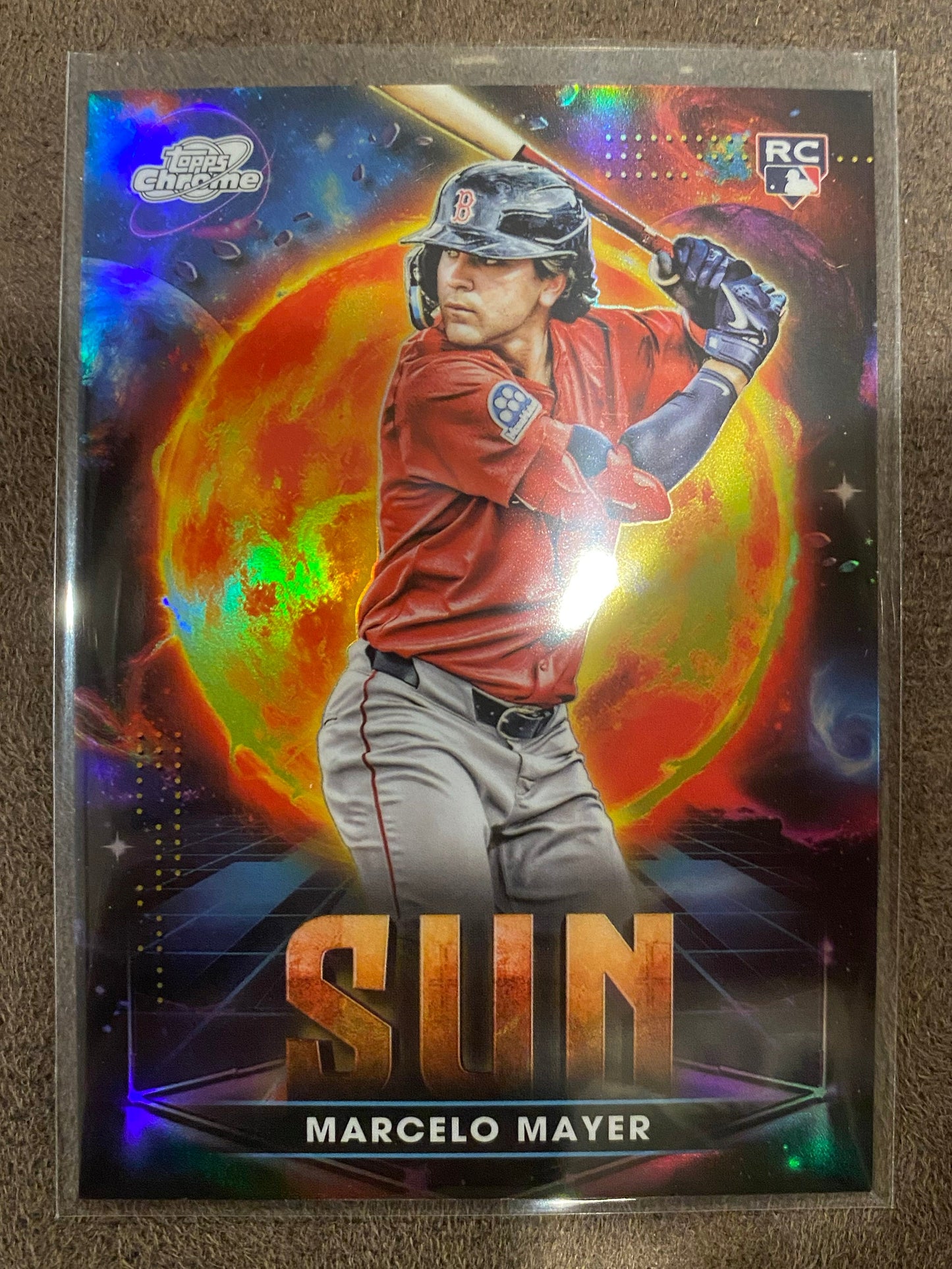 Marcelo Mayer - 2025 Topps Chrome Cosmic - Planetary Pursuit SUN SSP (PR:1,140) - Red Sox