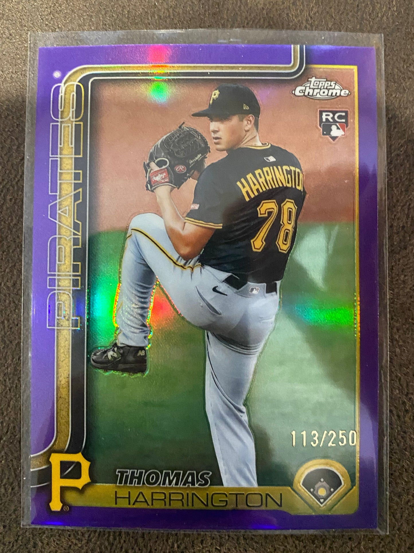 Thomas Harrington - 2025 Topps Chrome Update - Purple Refractor /250 - Pirates
