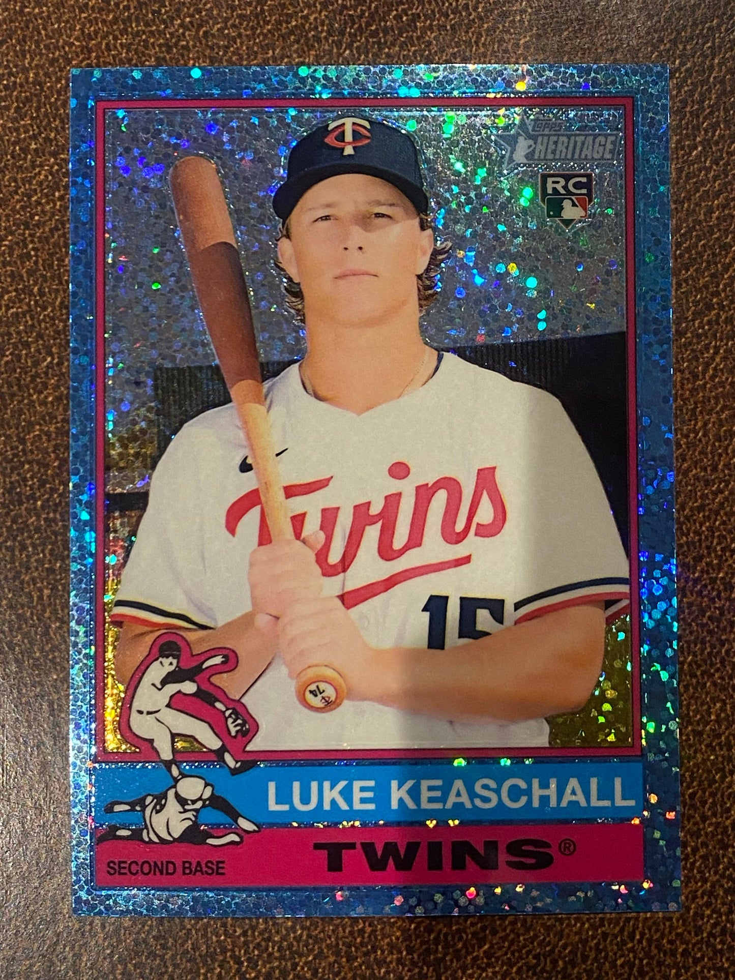 Luke Keaschall - 2025 Topps Heritage High Number - Blue Sparkle - Twins