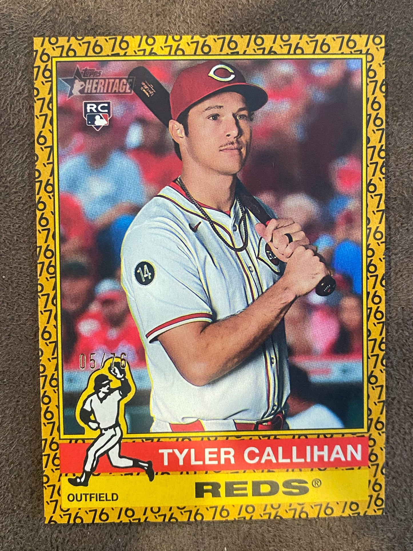 Tyler Callihan - 2025 Topps Heritage High Number - 1976 Border /76 - Reds