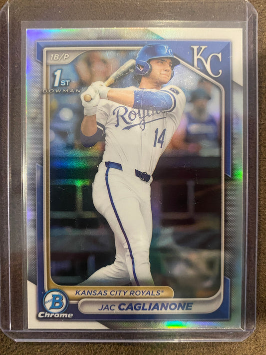 Jac Caglianone - 2024 Bowman Draft - 1st Chrome Refractor - Royals