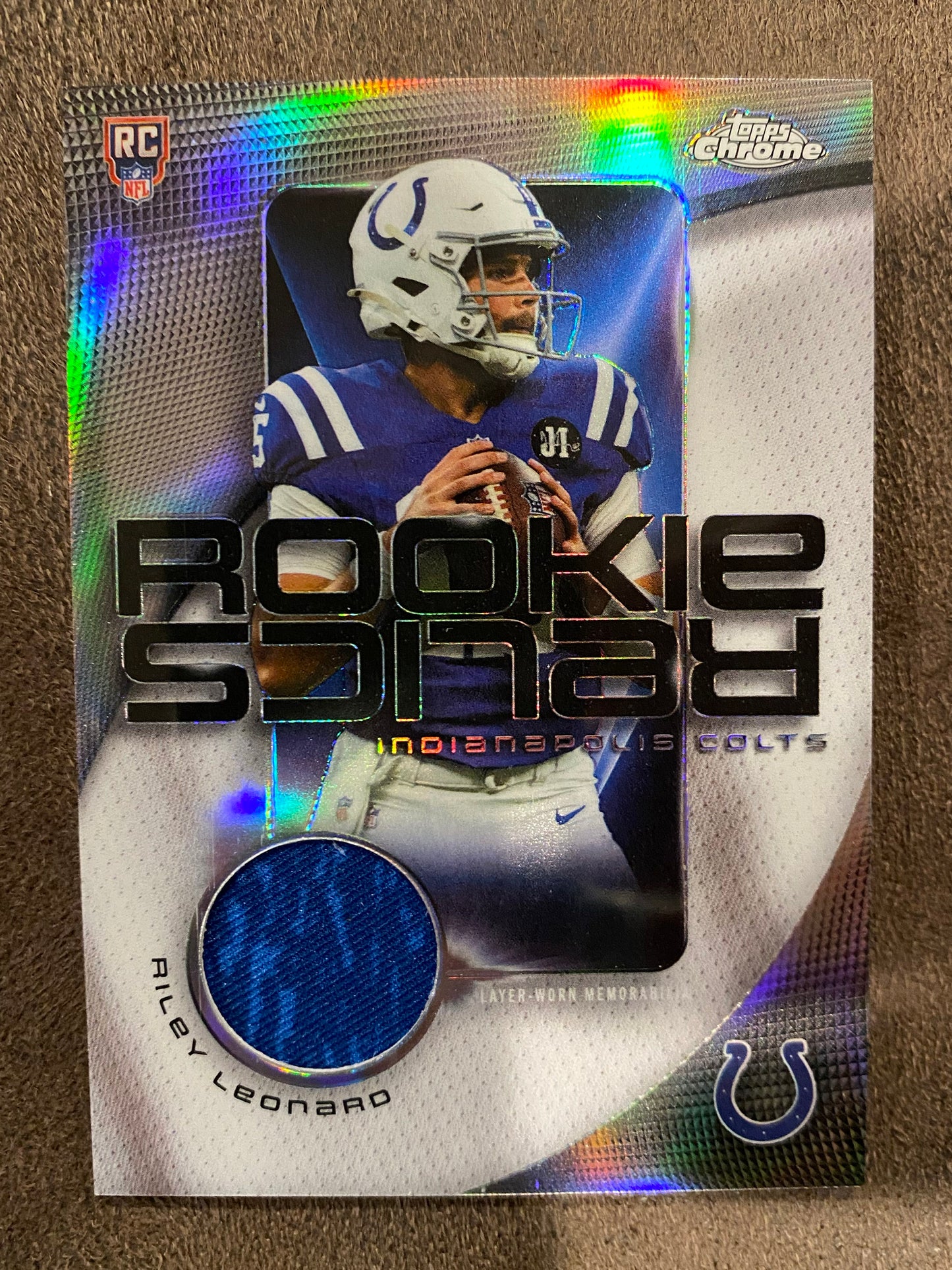 Riley Leonard - 2025 Topps Chrome - Rookie RELIC - Colts