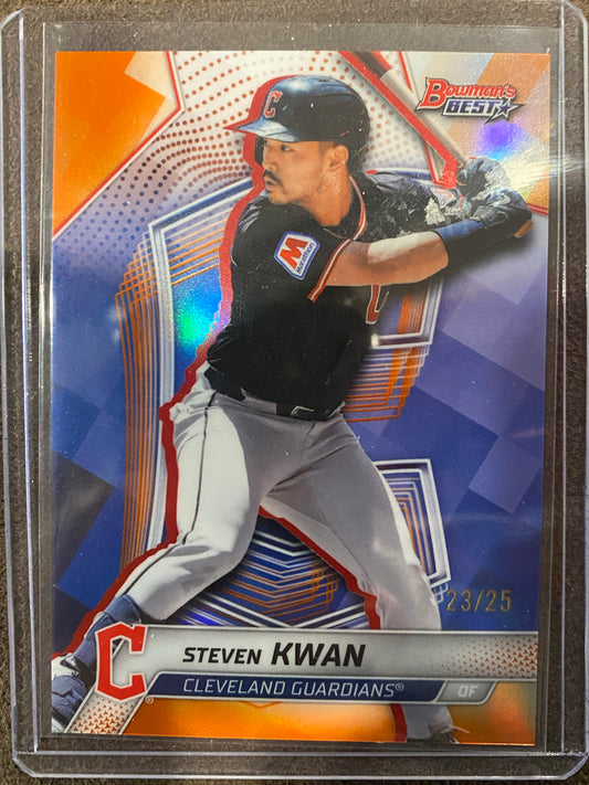 Steven Kwan - 2025 Bowmans Best - ORANGE Refractor /25 - Guardians