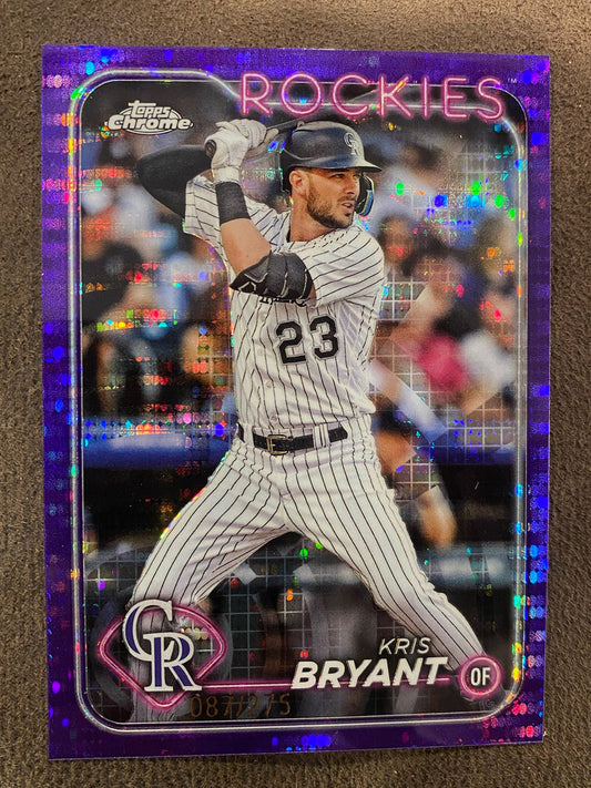 Kris Bryant - 2024 Topps Chrome - Purple Sonar /275 - Rockies