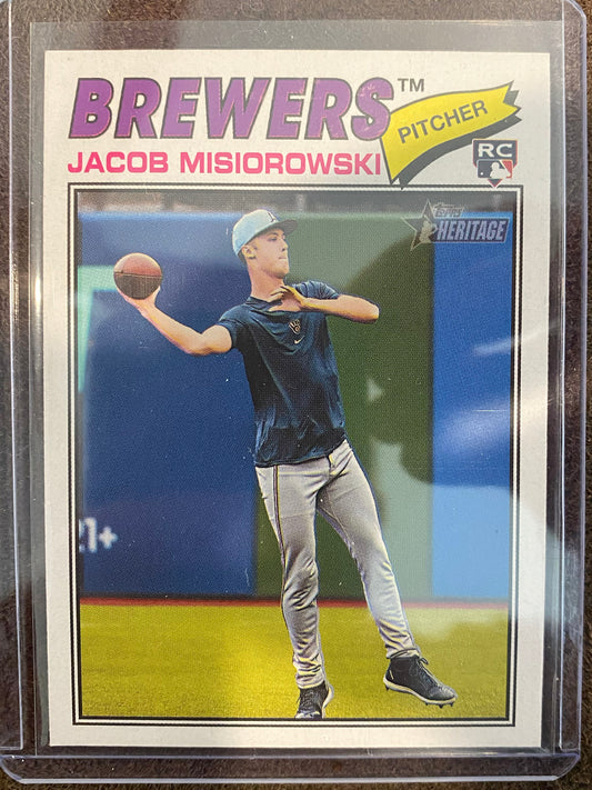 Jacob Misiorowski - 2026 Topps Heritage - Rookie Image Variation - Brewers