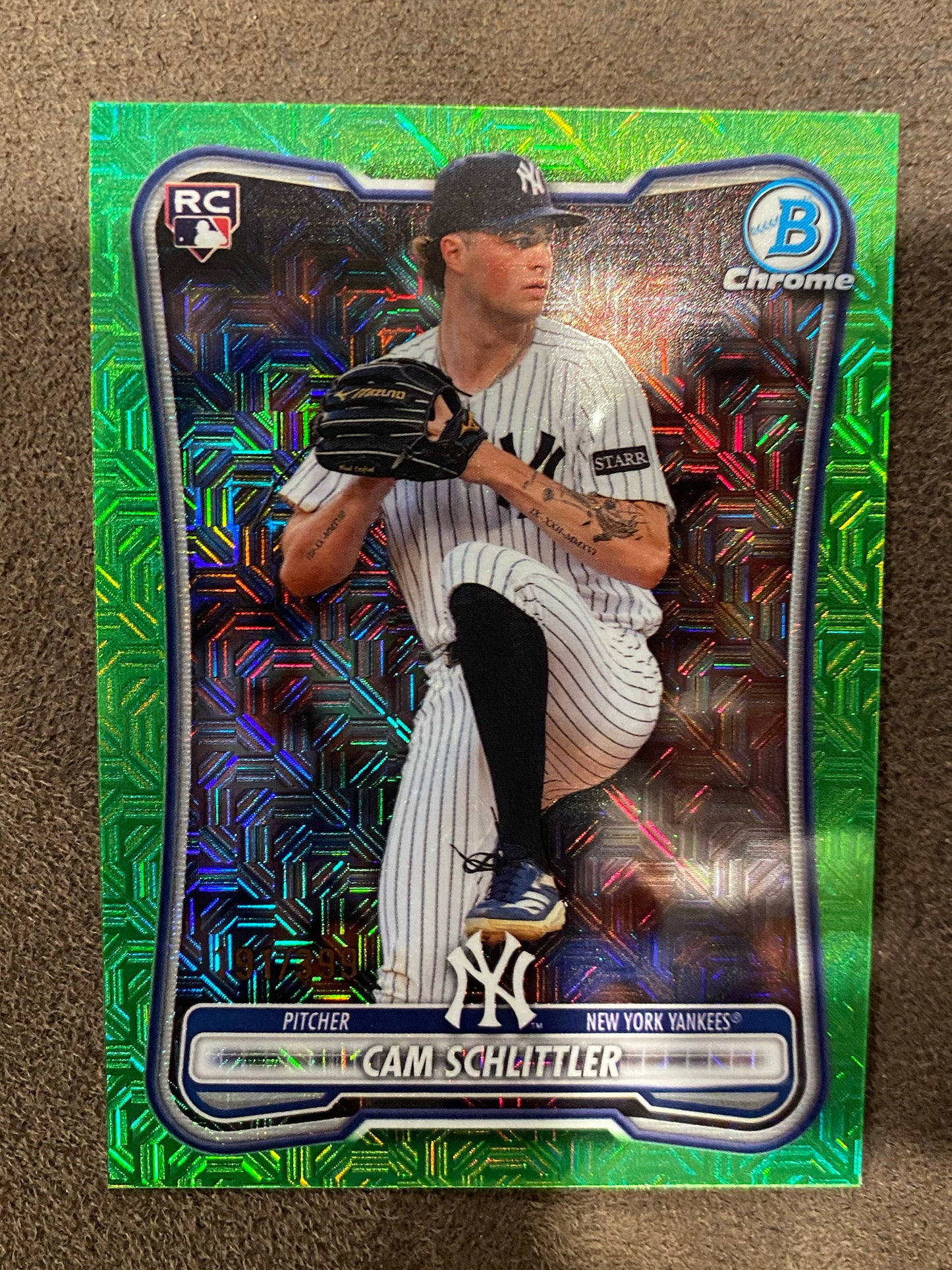 Cam Schlittler - 2026 Bowman - Lime Green Mojo /399 - Yankees
