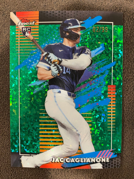 Jac Caglianone - 2026 Topps Finest - Uncommon GREEN Mini Diamond Rookie /99 - Royals