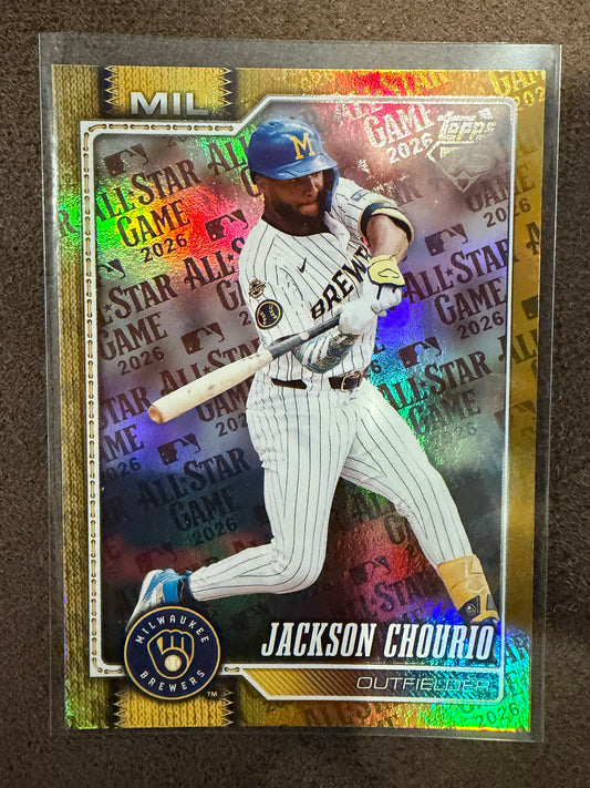 Jackson Chourio - 2026 Topps Series 2 - GOLD All Star Foil /50 - Brewers