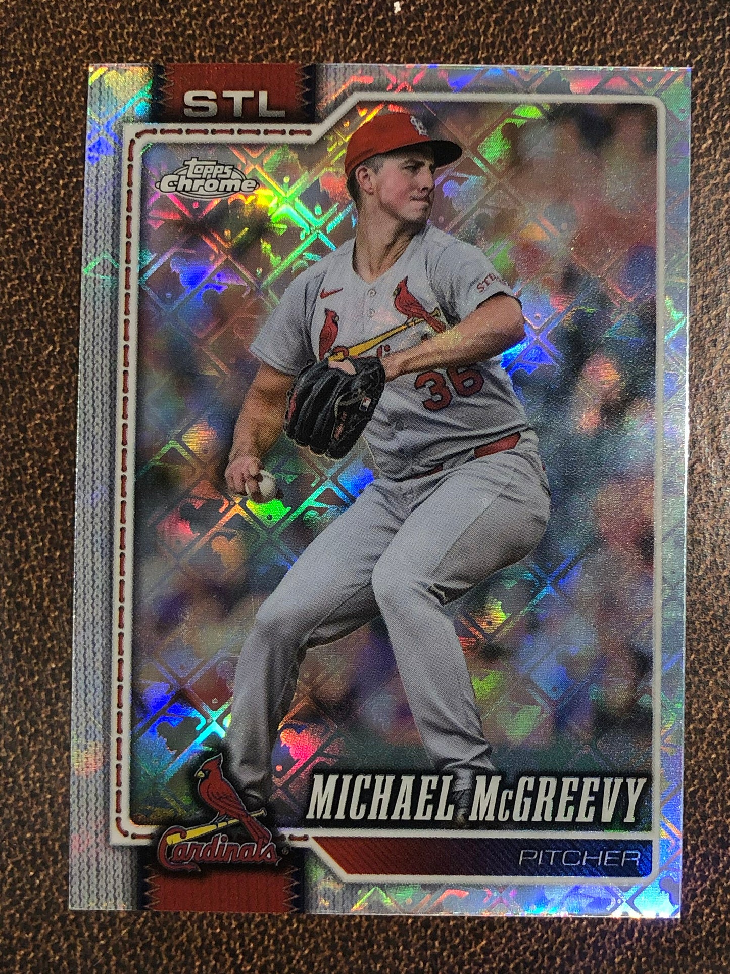 Michael McGreevy - 2026 Topps Chrome Logofractor - Base Logofractor - Cardinals