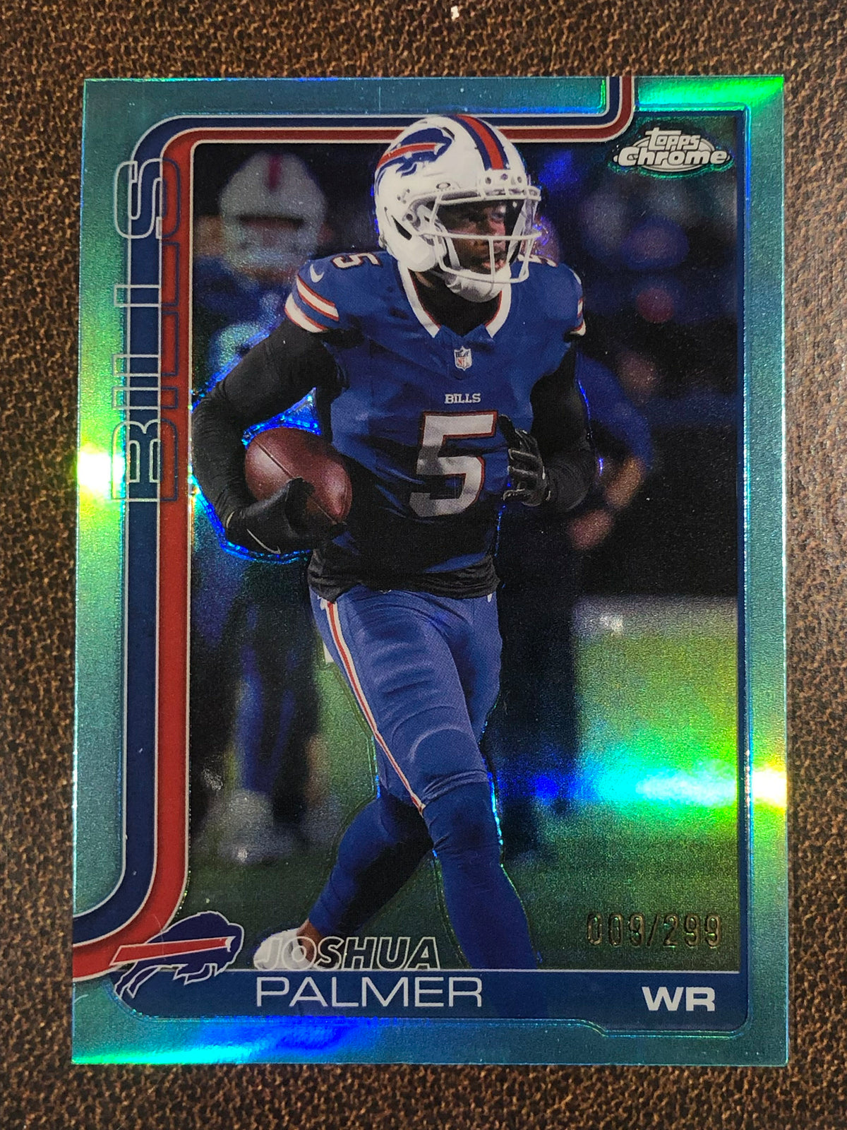 Joshua Palmer - 2025 Topps Chrome - TEAL Refractor /299 - Bills