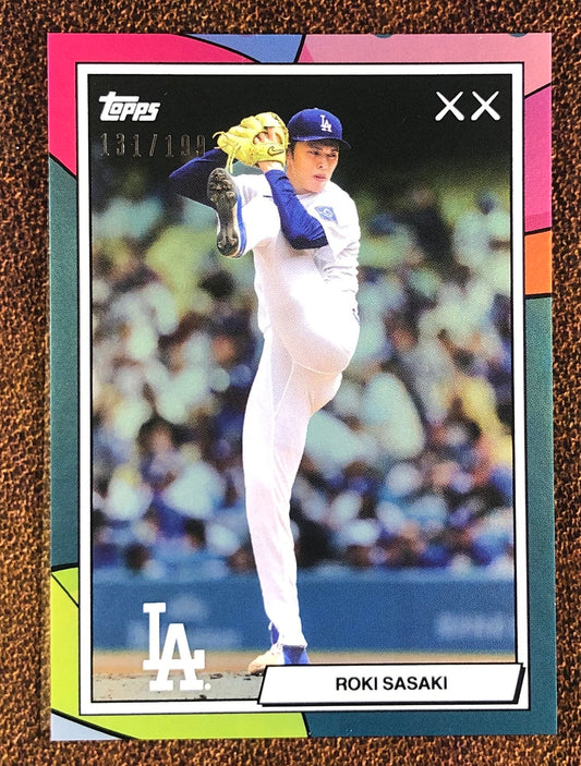 Roki Sasaki - 2026 Topps x KAWS - AQUA /199 - Dodgers