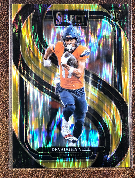 Devaughn Vele - 2024 Panini Select - Premier Gold Flash /10 - Broncos