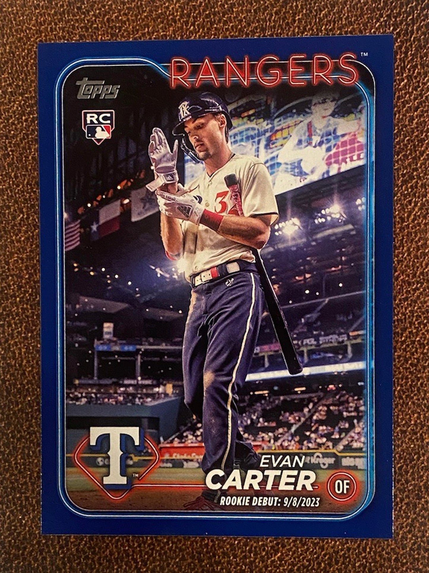 Evan Carter - 2024 Topps Update - Blue Parallel - Rangers