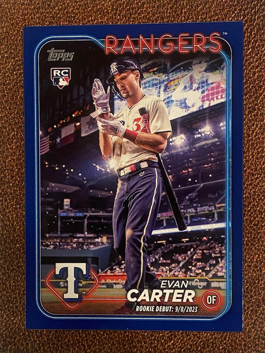 Evan Carter - 2024 Topps Update - Blue Parallel - Rangers