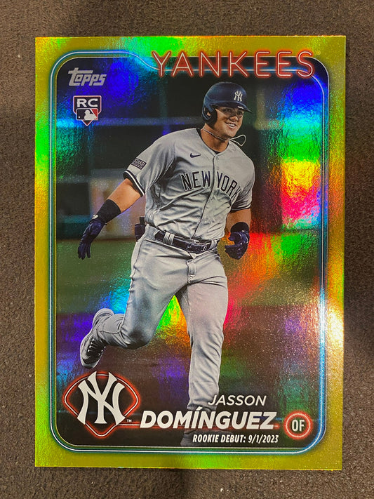 Jasson Dominguez - 2024 Topps Update - Hanger Exclusive Yellow Foil - Yankees