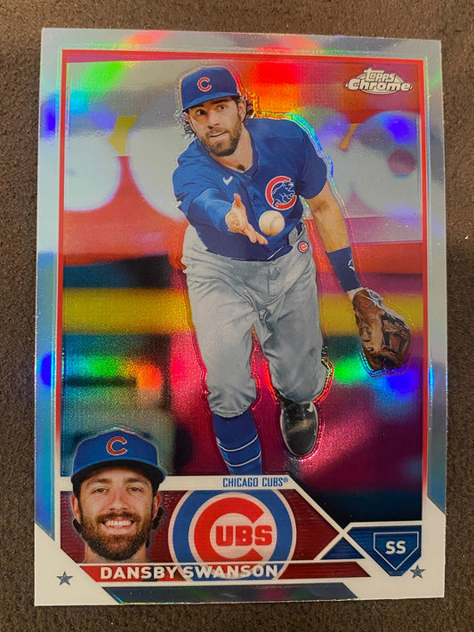 Dansby Swanson - 2023 Topps Chrome - Refractors - Cubs