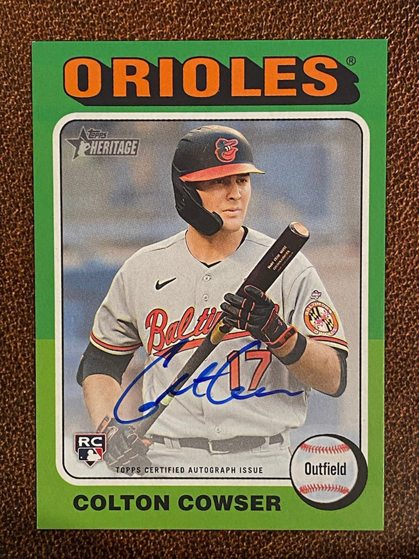 Colton Cowser - 2024 Topps Heritage - Rookie AUTO - Orioles