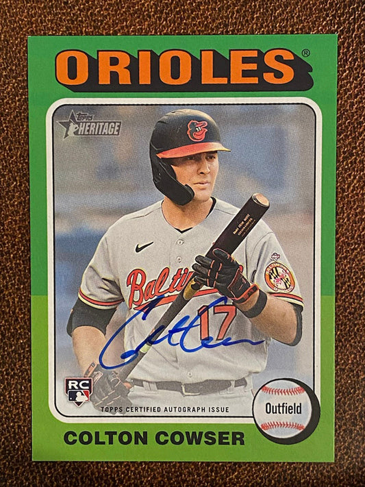 Colton Cowser - 2024 Topps Heritage - Rookie AUTO - Orioles