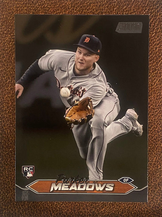 Parker Meadows - 2024 Topps Stadium Club - Black Foil - Tigers