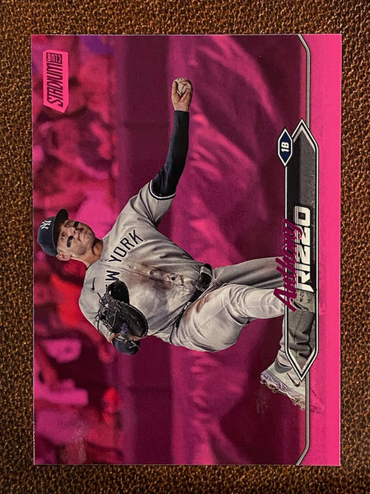 Anthony Rizzo - 2024 Topps Stadium Club - Pink Foil - Yankees