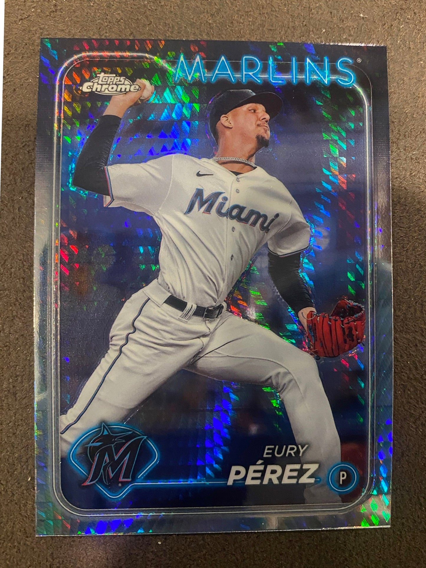 Eury Perez - 2024 Topps Chrome - Prism Refractors - Marlins