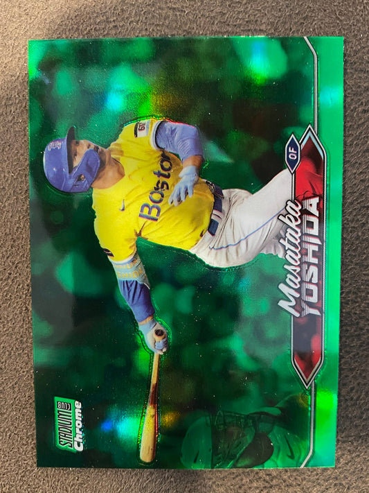 Masataka Yoshida -  2024 Topps Stadium Club - Green Refractor - Red Sox