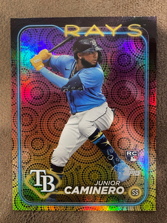 Junior Caminero - 2024 Topps Series 2 - Holiday Parallel - Rays
