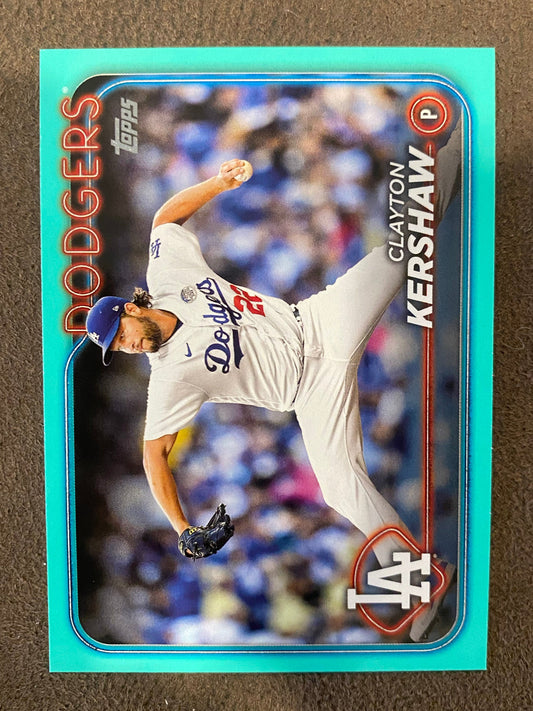 Clayton Kershaw - 2024 Topps Series 2 - Aqua - Dodgers