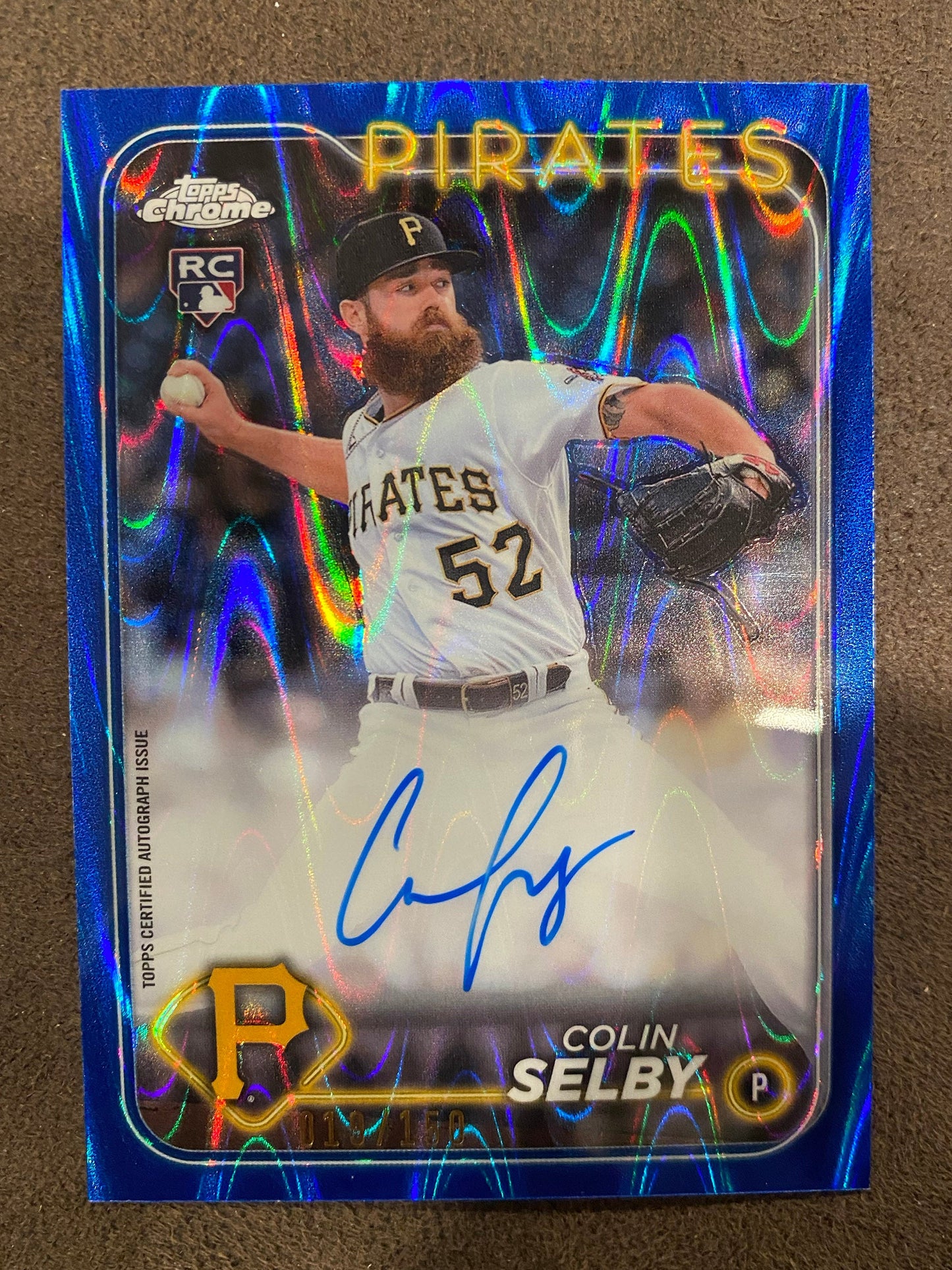 Colin Selby - 2024 Topps Chrome - Blue Raywave AUTO /150 - Pirates