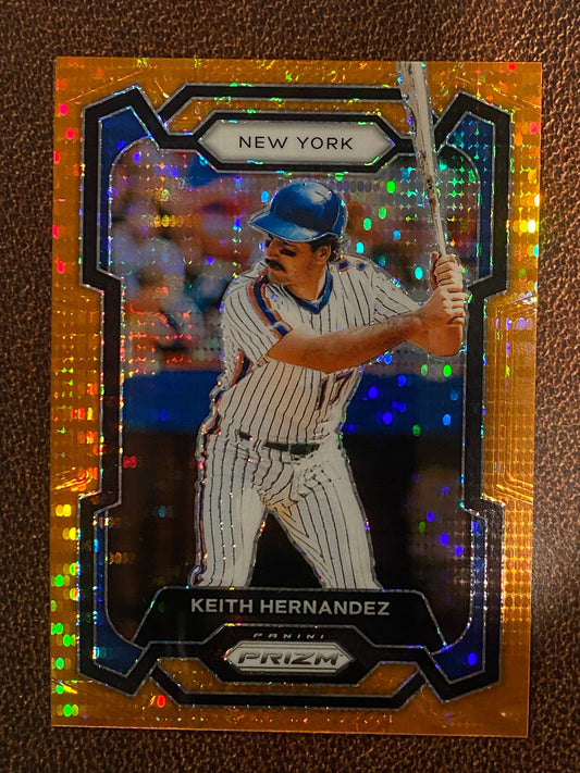 Keith Hernandez - 2024 Panini Prizm - Orange Pulsar /399 - Mets