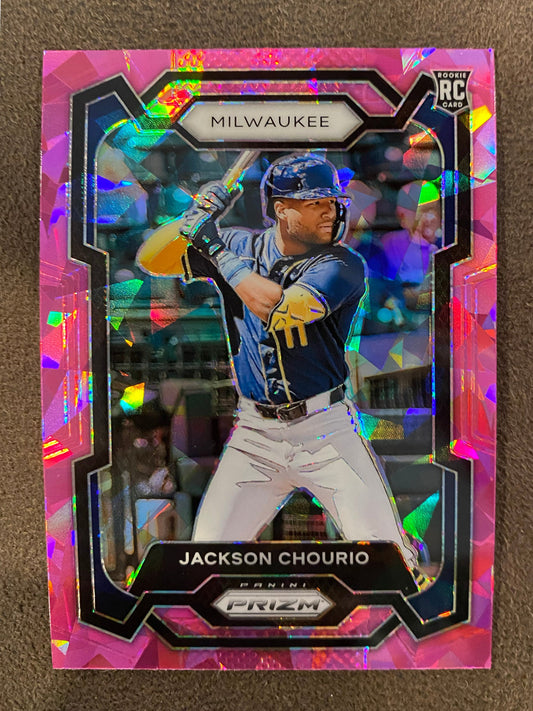 Jackson Chourio - 2024 Panini Prizm - Pink Ice - Brewers