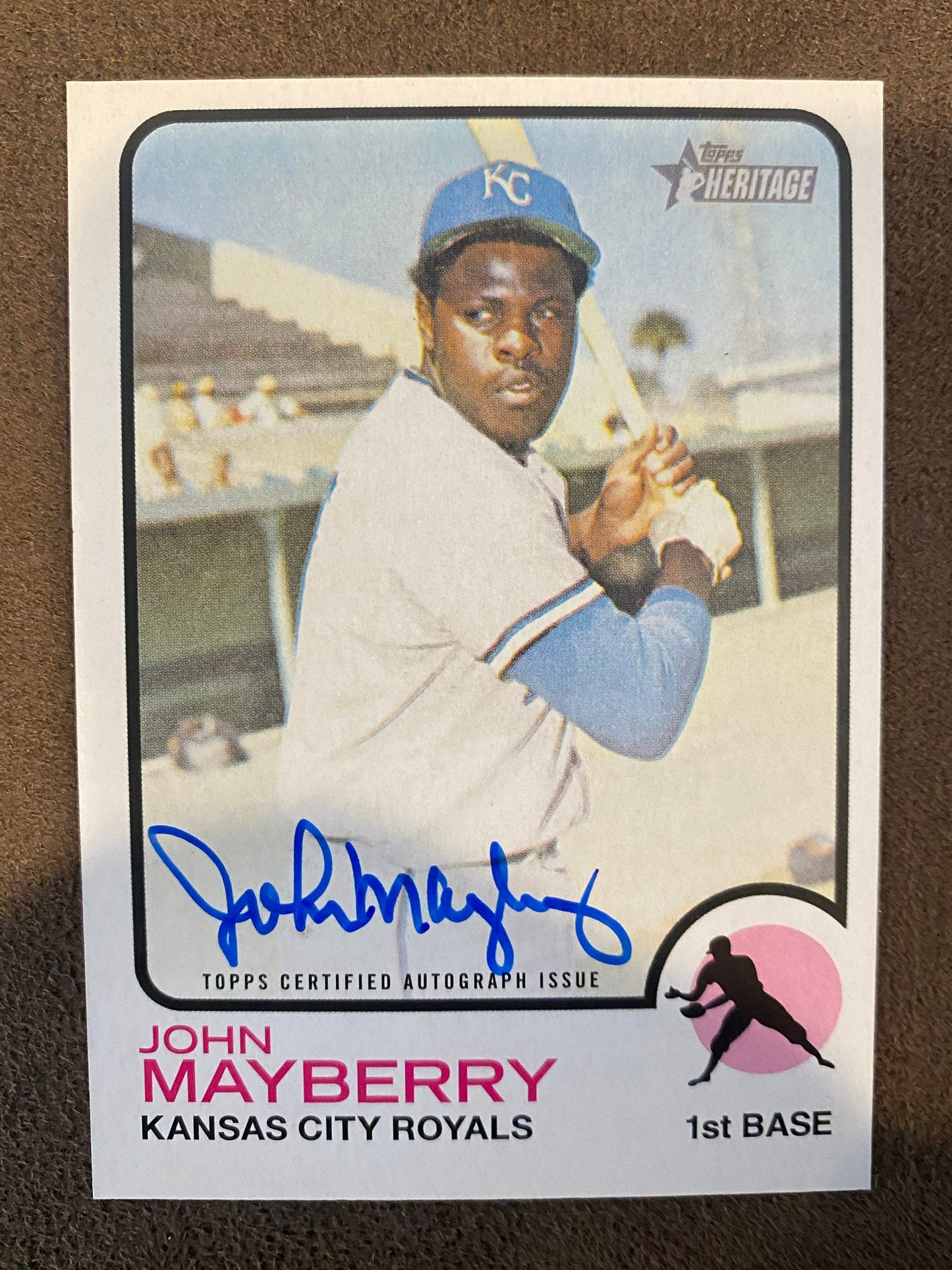 John Mayberry - 2022 Topps Heritage High Number - Real One AUTO - Royals