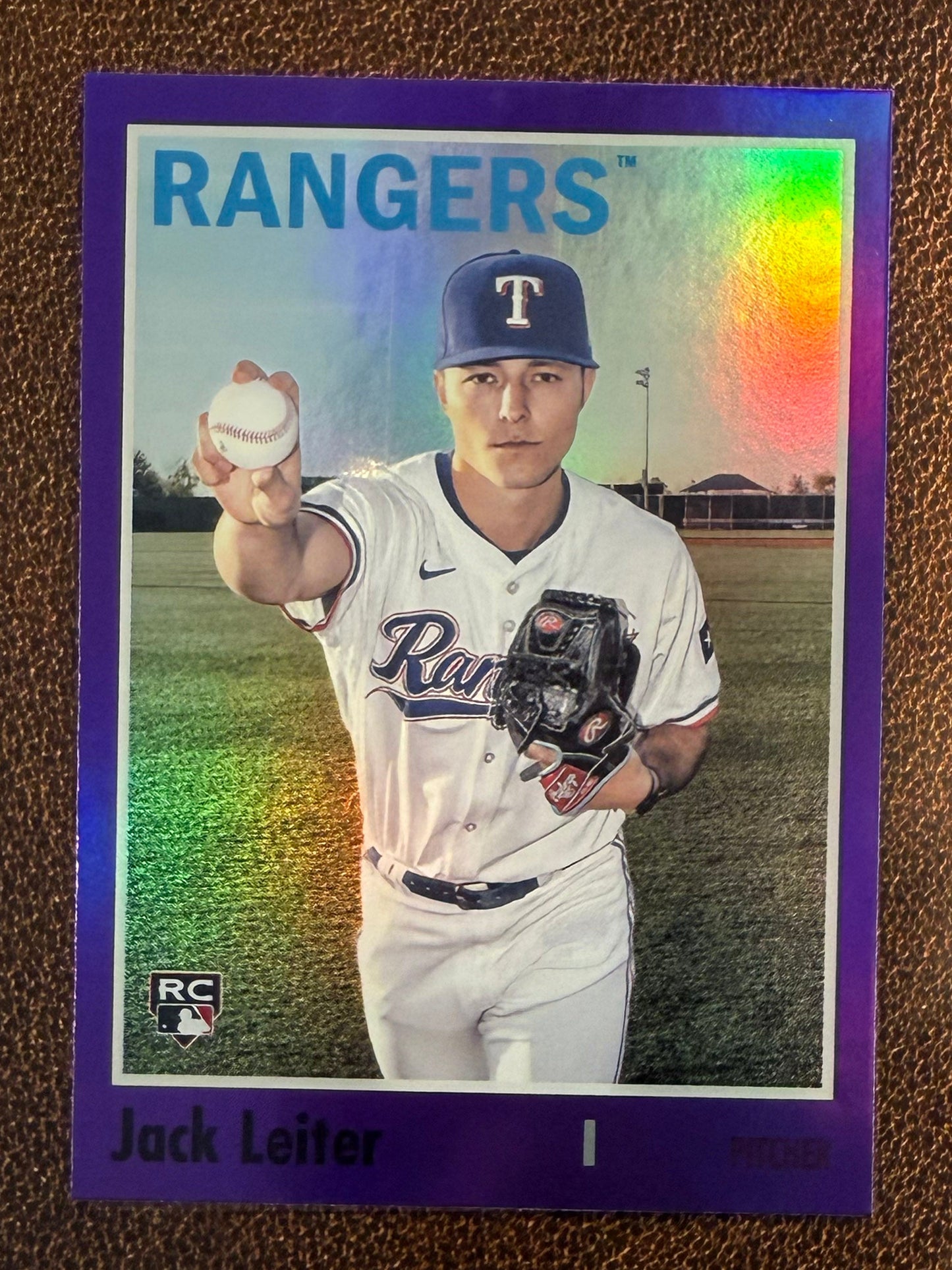 Jack Leiter - 2024 Topps Archives - Purple Foil - Rangers