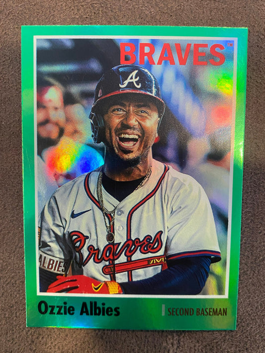 Ozzie Albies - 2024 Topps Archives - Green Foil /99 - Braves