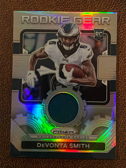 Devonta Smith - 2021 Panini Prizm - Rookie Gear Silver RELIC - Eagles