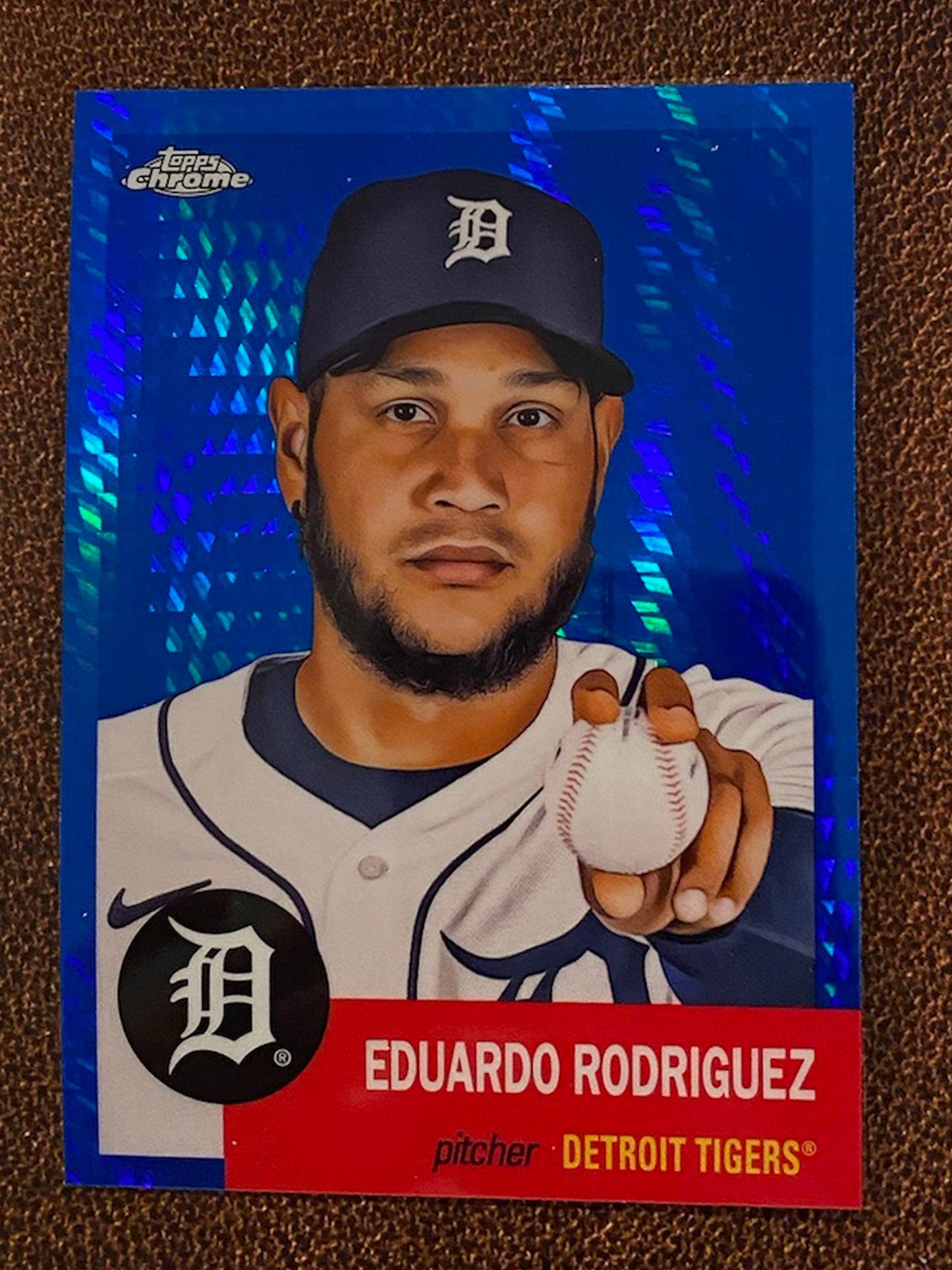 Eduardo Rodriguez - 2022 Topps Chrome Platinum Anniversary - Blue Prism - Tigers