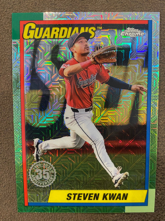 Steven Kwan - 2025 Topps Series 1 - Silver Pack Mojo Refractors - Guardians