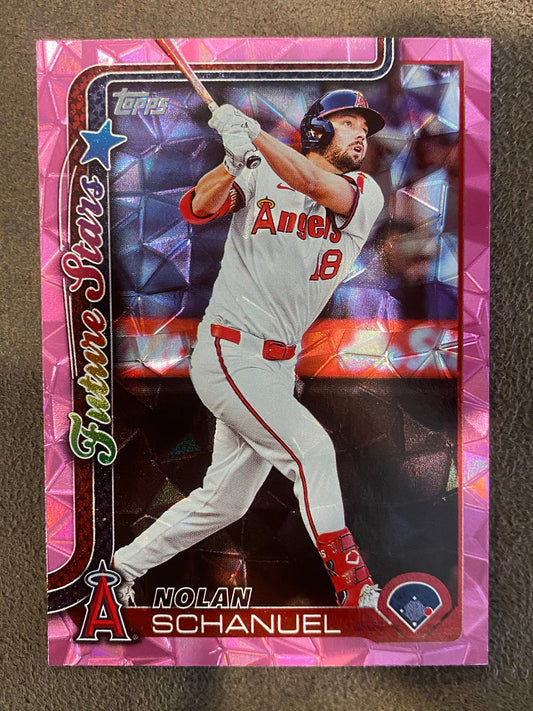 Nolan Schanuel - 2025 Topps Series 1 - Diamante PINK - Angels