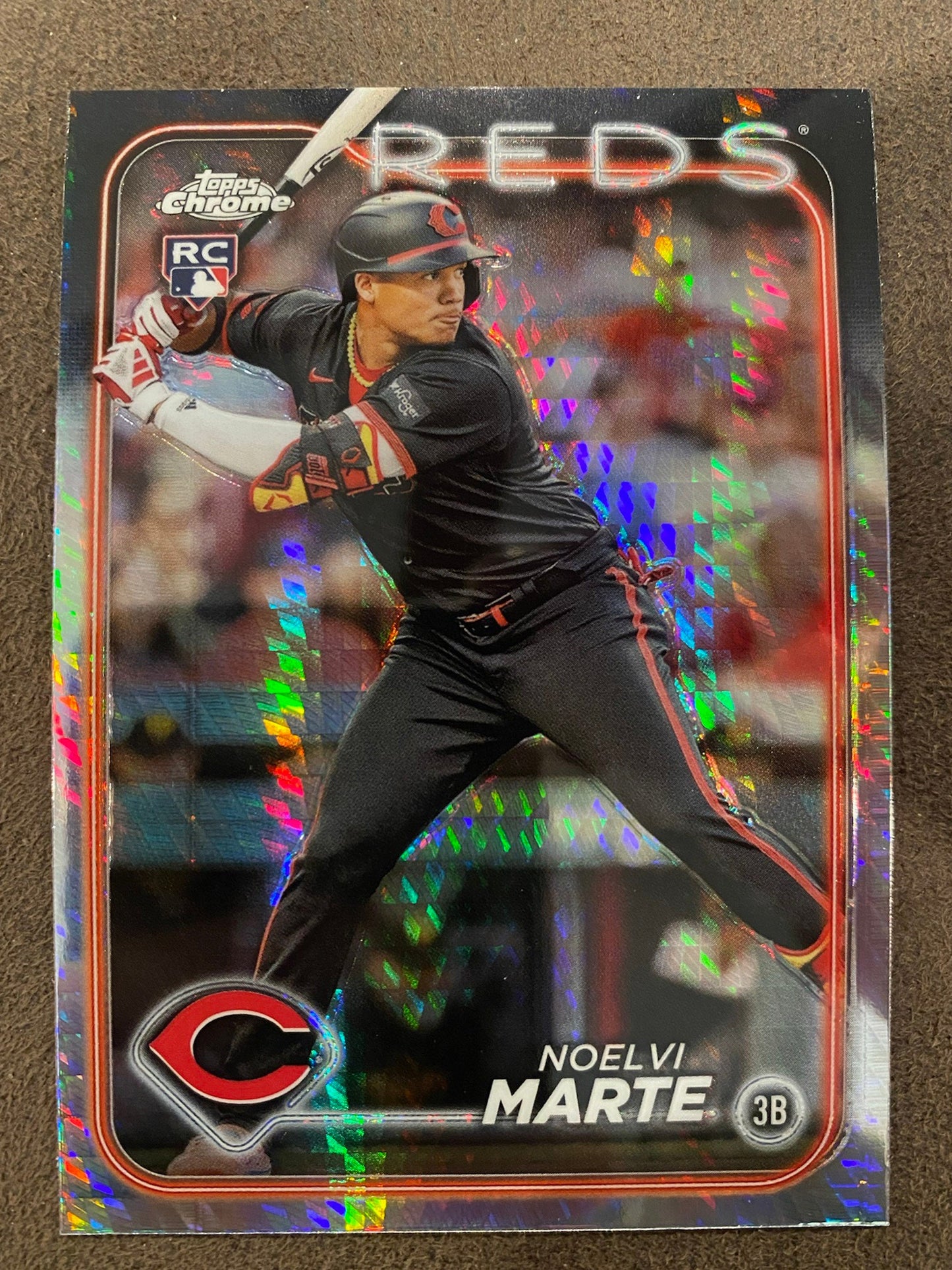 Noelvi Marte - 2024 Topps Chrome - Rookie Prism Refractor - Reds