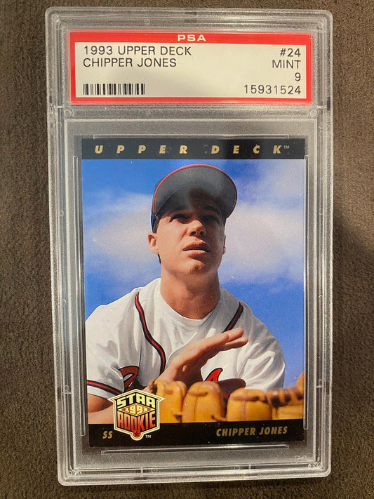 Chipper Jones - 1993 Upper Deck - Rookie Card PSA 9 - Braves