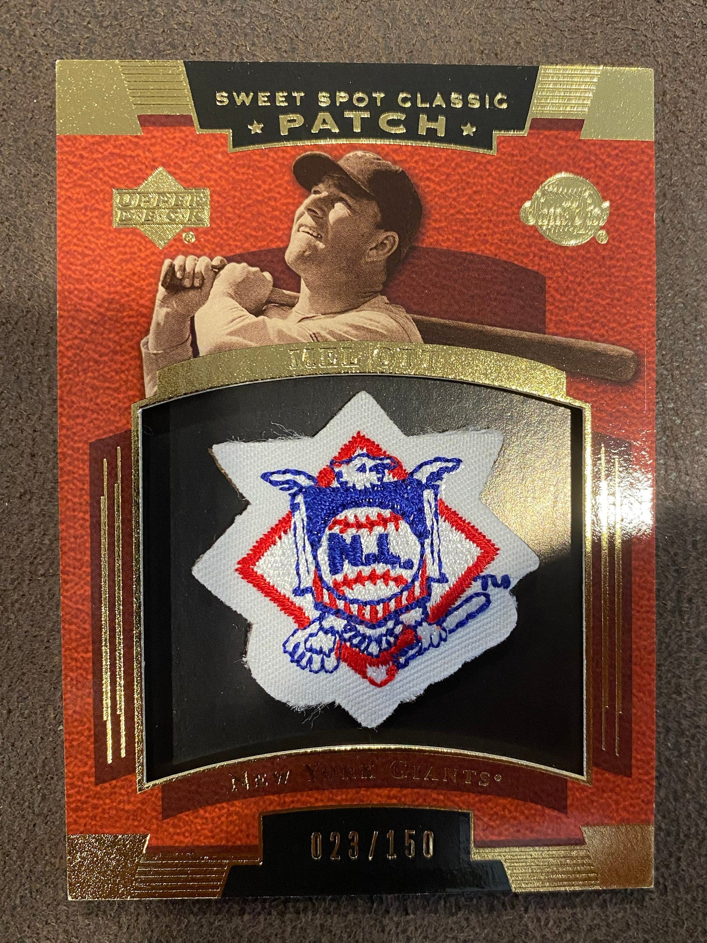Mel Ott - 2004 Upper Deck - Sweet Spot Classic Patch RELIC /150 - Giants