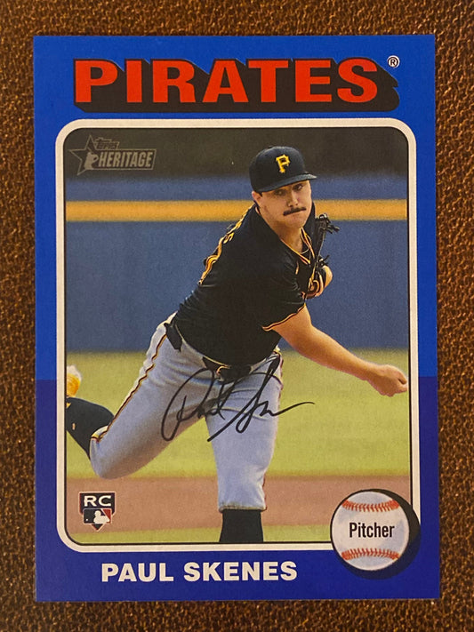 Paul Skenes - 2024 Topps Heritage High Number - Blue Border - Pirates