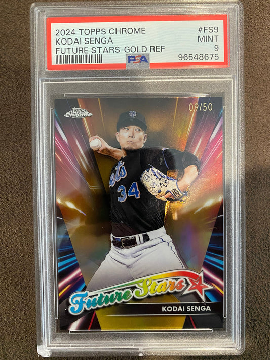 Kodai Senga - 2024 Topps Chrome - Future Stars Gold /50 PSA 9 MINT - Mets
