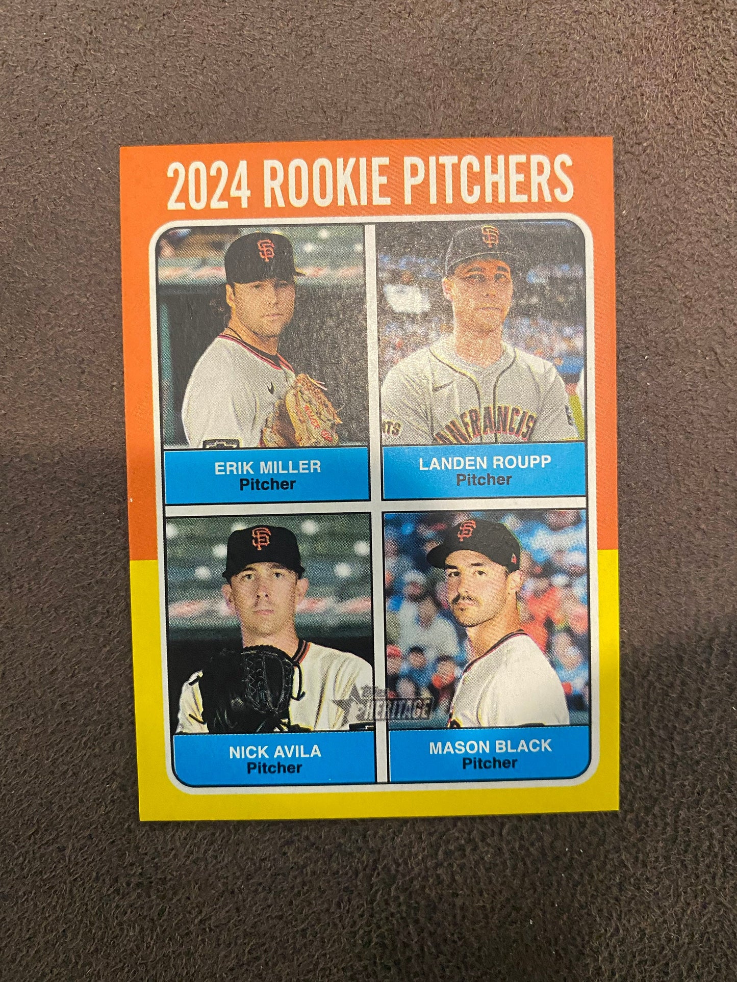 Black / Miller / Avila / Roupp - 2024 Topps Heritage High Number - Mini - Giants