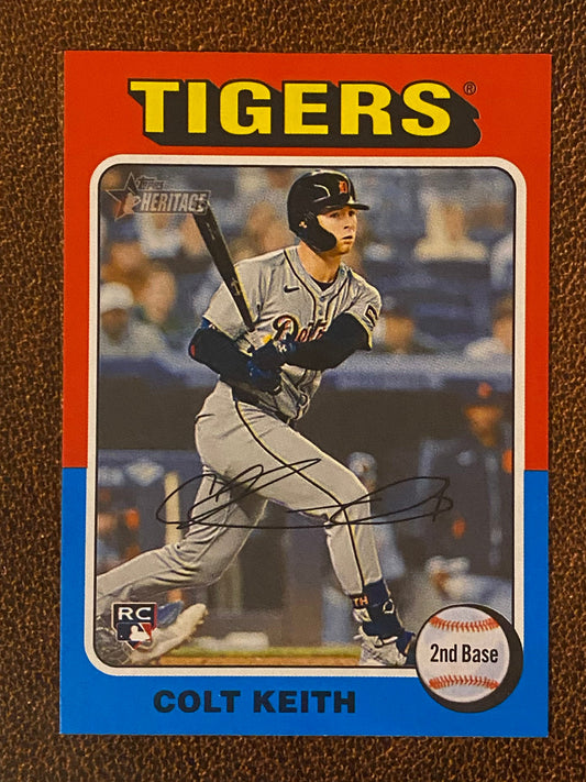 Colt Keith - 2024 Topps Heritage High Number - Color Swap SP - Tigers