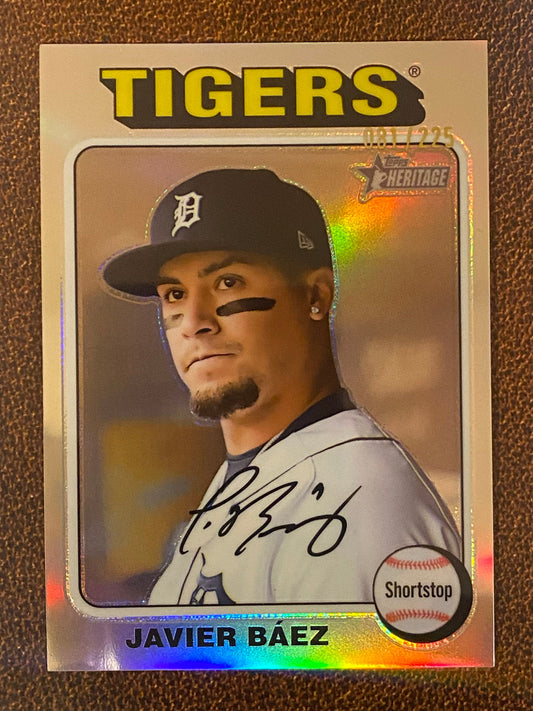 Javier Baez - 2024 Topps Heritage High Number - Silver /225 - Tigers