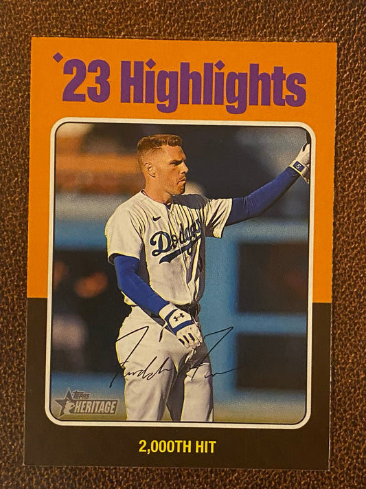 Freddie Freeman - 2024 Topps Heritage - Low Number Short Prints - Dodgers